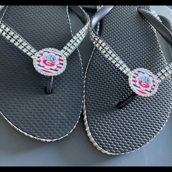 Shoes | Georgia Bulldog Flip Flops | Poshmark